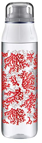 alfi Trinkflasche Tritan BPA Frei, Wasserflasche 700ml, tritanBottle Coral, auslaufsicher, dicht bei Kohlensäure, spülmaschinenfest, 5495.110.070 Flasche für Togo, Schule, Sport, Wandern, Freizeit