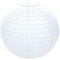 White Paper Lanterns - Round Tissue Paper Lanterns, Party Decorations - All White, 8 (20 Cm)