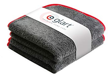 Glart 42TP Microfiber Cloth Set - 2 Cloths of 40x40 cm - Lint-free & Streak-free - Cleaning Cloth for High-Gloss Surfaces, Glass, Mirrors, Painted Surfaces, Kitchen, Furniture Care, Sensitive Surfaces