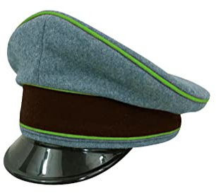 WW2 German Schutzpolizei / Protection Police Wool Visor Cap, Blau Grün Grau, 58