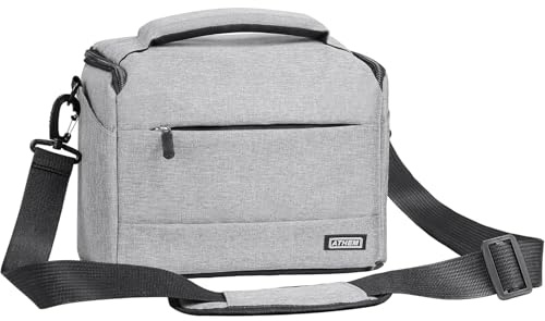 ATHEM SLR Camera Bag, Large Capacity Waterproof Shockproof Single Camera Shoulder Bag, Camera Case Bag, Camera Bags for DSLR and Lenses, with Waterproof Cover