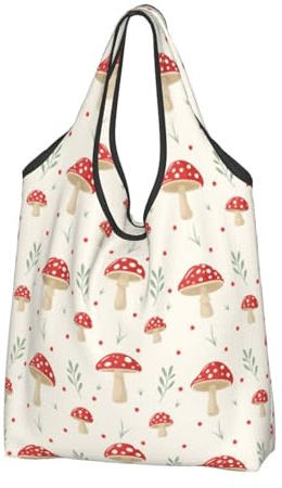 Buewutiry - Borse da donna grandi e leggere, riutilizzabili (3 pezzi), sacchetti per generi alimentari pieghevoli in tessuto, per lavoro, spiaggia, viaggi con manici da donna