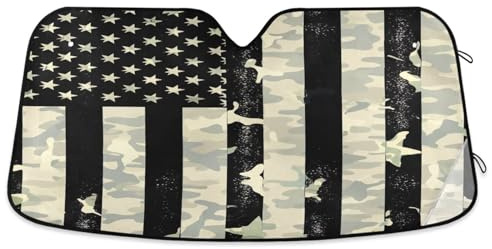 Pare-soleil pour pare-brise de voiture, motif camouflage, réflecteur de voiture pliable, couverture de fenêtre avant – 140 x 70 cm