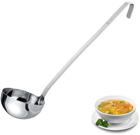 Westmark Schöpfkelle Pro – Kleine Edelstahl Suppenkelle für die Profi-Küche– Schöpflöffel für Saucen, Dressings & Co – Silber, Ø 12 cm, 500 ml