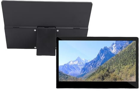 Gugxiom Monitor Portátil, 2.5k FHD 120Hz Monitor Portátil de Pantalla Táctil para Computadora Portátil con Altavoces Incorporados y Soporte para el Uso de la Segunda Pantalla