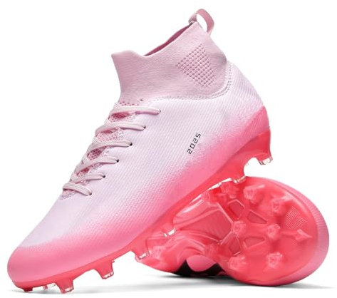 TOPSFEBA Soccer Cleats for Mens Womens Indoor Soccer Shoes Unisex Baseball Turf Shoes Youth Rugby Shoes Adult AG FG TF Football Boots Wide Training Sneaker (2309 Fen AG_38N)