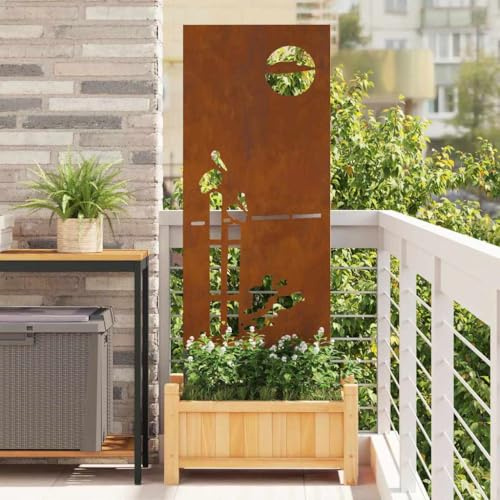 Paravento decorativo da giardino, in acciaio resistente alle intemperie, per ringhiere del balcone, terrazza, balcone, multiuso, facile da montare