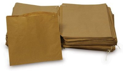 100 x Brown Kraft Paper Food / Sweet / Mushroom Bags - 12 x 12.5