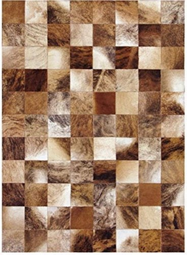Vip Leather Nuovo tappeto in pelle di mucca Patchwork design esclusivo codice Ar160 (120 cm x 180 cm)
