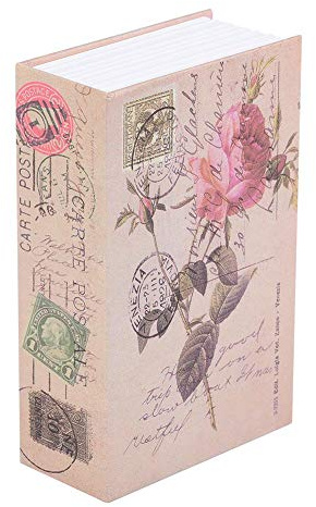 Buchtresor Buch-Safe,ASHATA Vintage Buchtresor mit Zahlenschloss Kreativ Book Safe Box,Tragbar Travel Box Geld Schmuckkollektion Buchsafe Aufbewahrungskoffer für Geschenke Kinder(Rose)