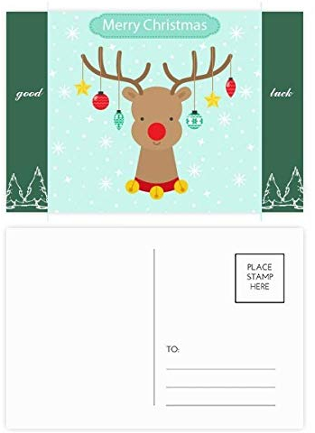 Weihnachts-Postkarten-Set, Schneeflocke, Stern, Hirsch, Festival, Glück, Postkarten, Karten, Postkarte, Seite, 20 Stück