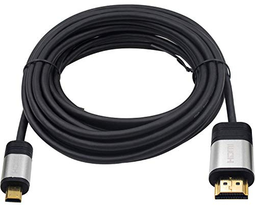Duttek HDMI to Micro HDMI Cable, 4K HDMI Male to Micro HDMI Male Cable 4K@60HZ Supports Ethernet, 3D and Audio Return Channel (5M/16.5FT)
