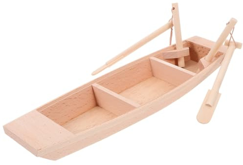EXCEART DIY Holz Boot Modell Holz Segelboot Handwerk kleines Modell Angeln Boot Schiff Dekorieren 1 Stück