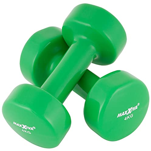 MAXXIVA® Hantelset Kurzhanteln Vinyl Stahlkern Fausthanteln Gymnastikhanteln Sport Krafttraining Fitness Gewicht Farbe wählbar