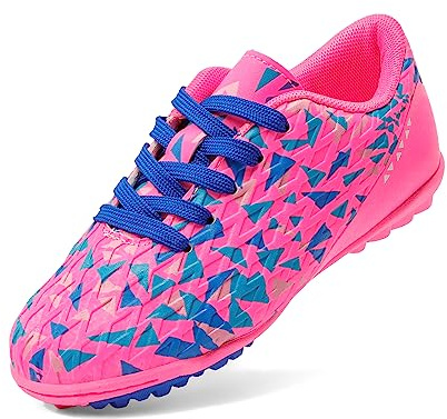DREAM PAIRS Boys Girls Soccer Shoes | Lace Up Sport Training Youth Football Shoes for Little Kid, Big Kid, Toddler