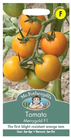 Mr Fothergill’s Seeds Ltd 32585 Tomato Merrygold F1, Orange
