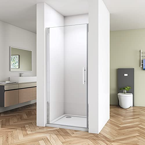 Huiyang 760mm Bathroom Pivot Shower Enclosure Door Walk in Glass Screen Panel