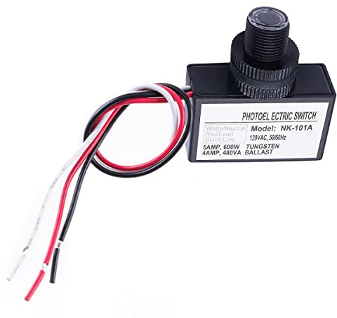 Dusk to Dawn Sensor Photoelectric Switch, AC 120V Light Photocell Sensor Lighting Switch for Outdoor Light, UL Listed