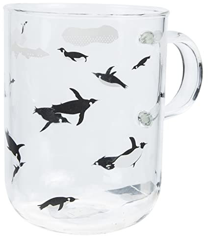 Veemoon Copa Pinguino Copa De Café del Gatito Taza De Bebidas De Vidrio Taza De Agua De Mano Taza De Agua Linda Taza De Vidrio Linda Taza De Leche Jarro De Cerveza Hombre Familiar