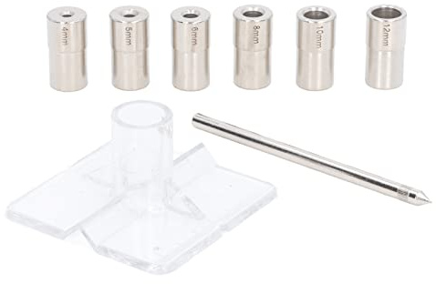 Kit Gabarits de Centrage 8 Pièces - Goujons à Centrage Automatique 6 Tailles en Acier Allié pour Menuisiers Professionnels et Bricoleurs - Guide de Foret Precis pour Trou Percé Exact