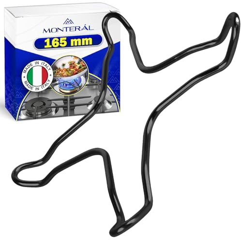 Universal Schwarz Emailliert Gasherd Aufsatz 165 mm - MADE IN ITALY | Garantie 10 Jahre - MONTERAL