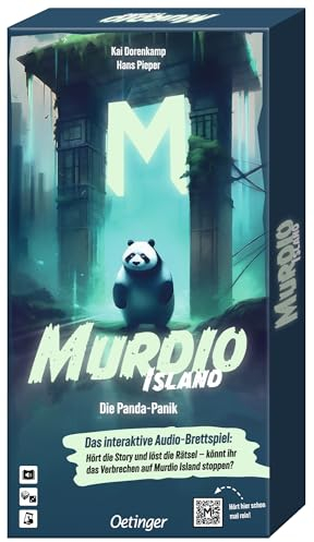 Oetinger Media, Murdio Island, Die Panda-Panik, Brettspiel, kooperatives Audio-Game für Kinder ab 10, ab 1 Spieler, 60-75 Minuten