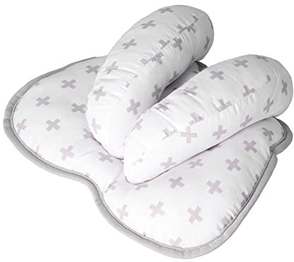 Babykopfkissen, Einzigartiges Babykissen für Flugzeuge, Kinderwagen und Züge (weißes Pluszeichen)