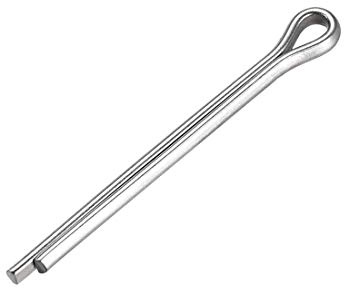 GUIREPTY Stahlschlüssel, Befestigungsklemmen, 15 Stück Geteilte Splinte, 4 mm x 45 mm, 304 Edelstahl, 2 Zinken, silberfarben, for Heimwerker-Anwendungen