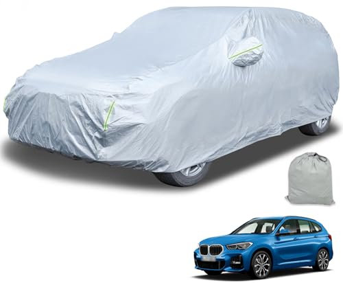 autozen SUV Car Cover Waterproof, Outdoor Car Cover Breathable for SUV length 465 to 485 cm Protection Against Rain Sun Snow Dust for Full Garage, Silver