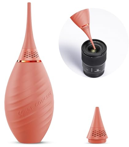 K&F CONCEPT Große-Größe-Luftgebläse, Zwei Düsen, Rosa | Design zum Verhindern des Rückflusses von Staub, für PC, Digitales, DSLR, SLR, Kameraobjektive, Tastaturen, Elektronik, MB02