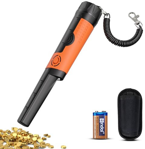 SUNPOW Metal Detector Pinpointer for Adults & Kids - Waterproof Handheld Pin Pointer Wand - High Sensitivity 360° Detection - Easy to Use 2 Alert Modes - Treasure Pinpointing Finder Probe - OTMD12