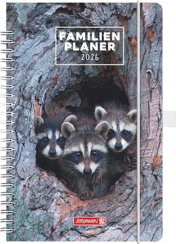 BRUNNEN Buchkalender Familienplaner '26 „Animal“ | A5, Papier
