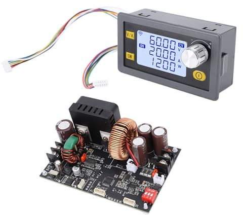 Fuente de Alimentación Regulada de CNC DC Ajustable, 1200W 60.00V 20.00A Módulo con Pantalla LCD, Ventilador Controlado por Temperatura para Máquina CNC