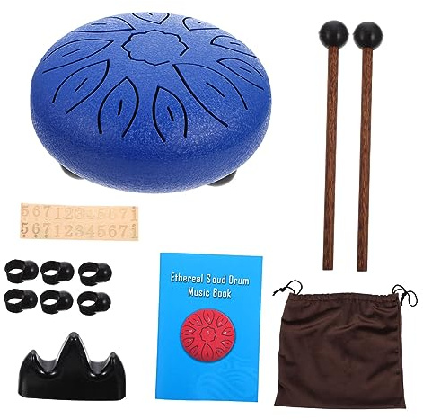 EPIGEIST Töne C-dur Zungentrommel Ethereal Tongue Drum Für Junge Mädchen Percussion Instrument Blau Mit Schlägel Fördert Konzentration Und Stressabbau