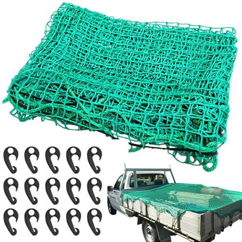 Cargo Nets Heavy Duty, Net Cargo Net for Pickup Truck, Truck Cargo Netting, Roof Rack Cargo Net Trailer Luggage Net Tie-Down Mesh Elasticated Polyethylene Bungee Netting for Luggage & Garden- 2.5x3.5M