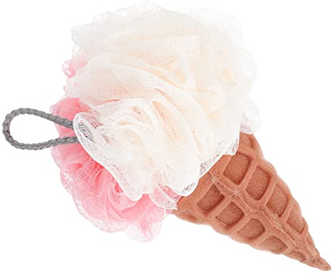 OUNONA Dual-color Adult Bath Ball Thickened Soft Shower Exfoliating Sponge Comfortable Back Scrubber for Home Bath and Shower Use