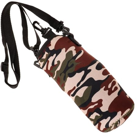 ifundom Housse de Bouteille Eau Néoprène Brûlure Étui Portable avec Bandoulière pour Gourde pour Camping et Activités de Plein Air Design Pratique et Décoratif