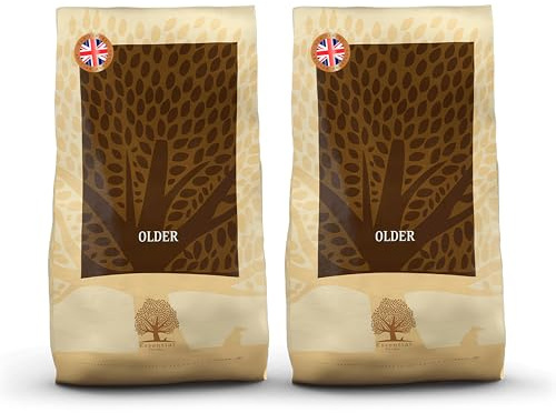 Essential Older 2 x 10 kg | Huhn, Ente, Lachs & Forelle | Getreidefrei Hundefutter für Senior Hunde | hoher Fleischanteil | nach dem BOF-Prinzip