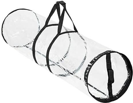 Geschenkpapier Organizer | Weihnachtsgeschenkpapier Aufbewahrungstasche,Transparenter Aufbewahrungskorb Mit Griff Für Familienfeiern Wohnzimmer Festdekoration