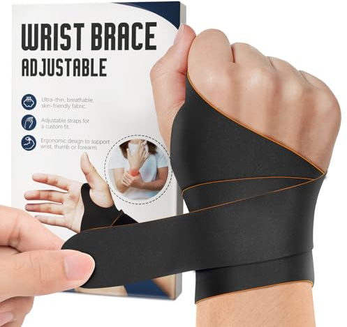 JBonest Upgrade Ultradünne Handgelenkbandage Links, Handgelenk Bandage Fitness, Handgelenkstütze Handgelenkschoner Damen(Handgelenkgröße 5-10)