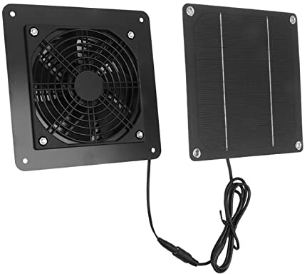Keenso Kit Ventola Pannello Solare Ventilatore Pannello Solare a Risparmio Energetico per Scarico Finestra Capannone con Rete di Protezione