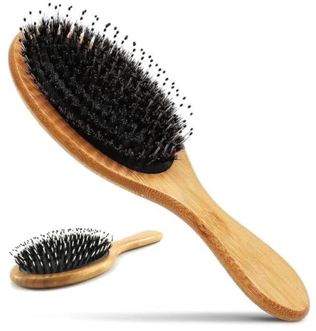 Spazzola Setole Cinghiale per Coda Tirata - Districante per Capelli, Anti-rottura e Scioglinodi