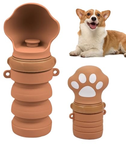 Botella de Agua portátil para Perros - Vaso Plegable a Prueba de Fugas