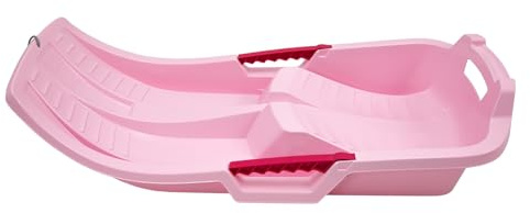 KHW Kinderbob Schlitten 79 cm Pink | robuster Kunststoffrodel mit Brems- & Lenkfunktion | leicht & wendig | frostbeständig | inkl. Zugseil | Made in Germany | TÜV-geprüft