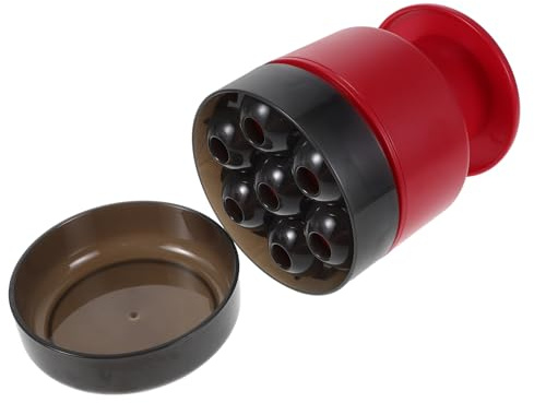 KICHOUSE Snocciolatore per Ciliegie a 7 Fori Rosso, Utensile da Cucina Stantuffo per Rimuovere i Torsoli, Snocciolatrice Multipla per Frutta, Facile da Usare e Lavabile in Lavastoviglie,
