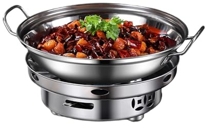 Fornello Ad Alcol Per Campeggio - Fornello Portatile Acciaio Antivento - Stufa ad Alcool Portatile - per Esterno Picnic Trekking Camper Caccia Viaggi Stradali Casa Giardino