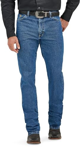 Wrangler Mens George Strait Cowboy Cut Original Fit Jeans, Heavyweight Stone Denim, 36W x 30L US