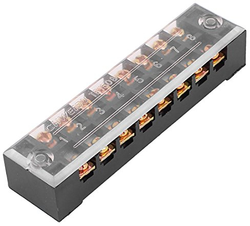 sourcing map 8 Position Barriere Block Klemmleiste Drahtverbinder TB1508 600V 15A
