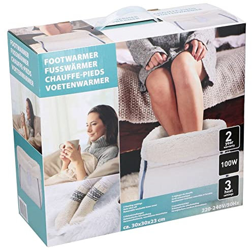 Elektrischer Fußwärmer mit waschbarem Innenfutter | Wärmeeinstellung per Fernbedienung | 3 Heizstufen wählbar | Überhitzungsschutz mit Abschaltautomatik | Wärmeschuh geeignet bis Schuhgröße 46