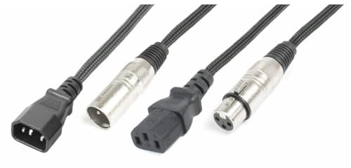 Power Dynamics beamZ Pro CX09-5 Ligero Combi Cable IEC M - XLR M/IEC F - XLR F 5m